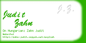 judit zahn business card